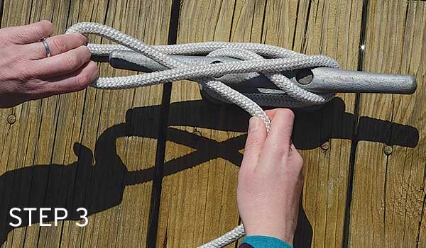 Step 3: Turn the Line Under Itself to Make a Half Hitch