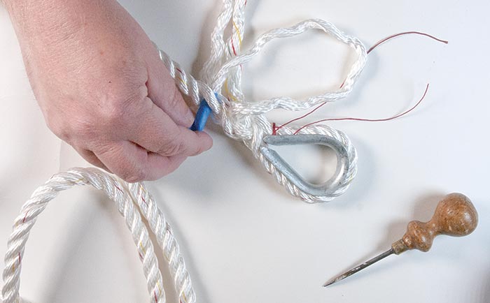 Thimble splice step 7