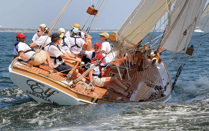 Elf a 1888 Lawley & Sons 30-foot class cutter after renovation