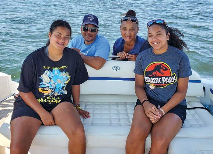 The Johnson family, Ryann, George, Michelle, and Rachel